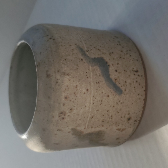 Pottery Blue Birds Gray Small Vase Home Decor - Picture 12 of 12